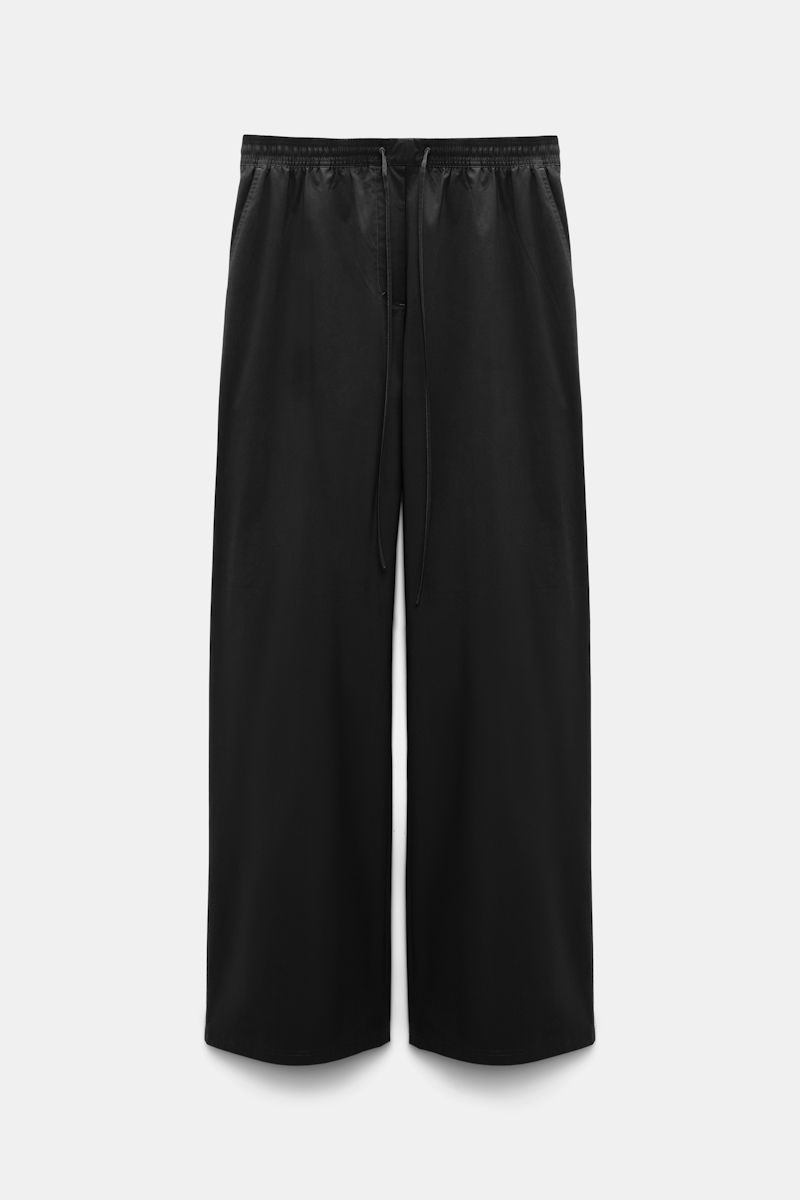 Shop Dorothee Schumacher Relaxed Cotton Poplin Pants In Black