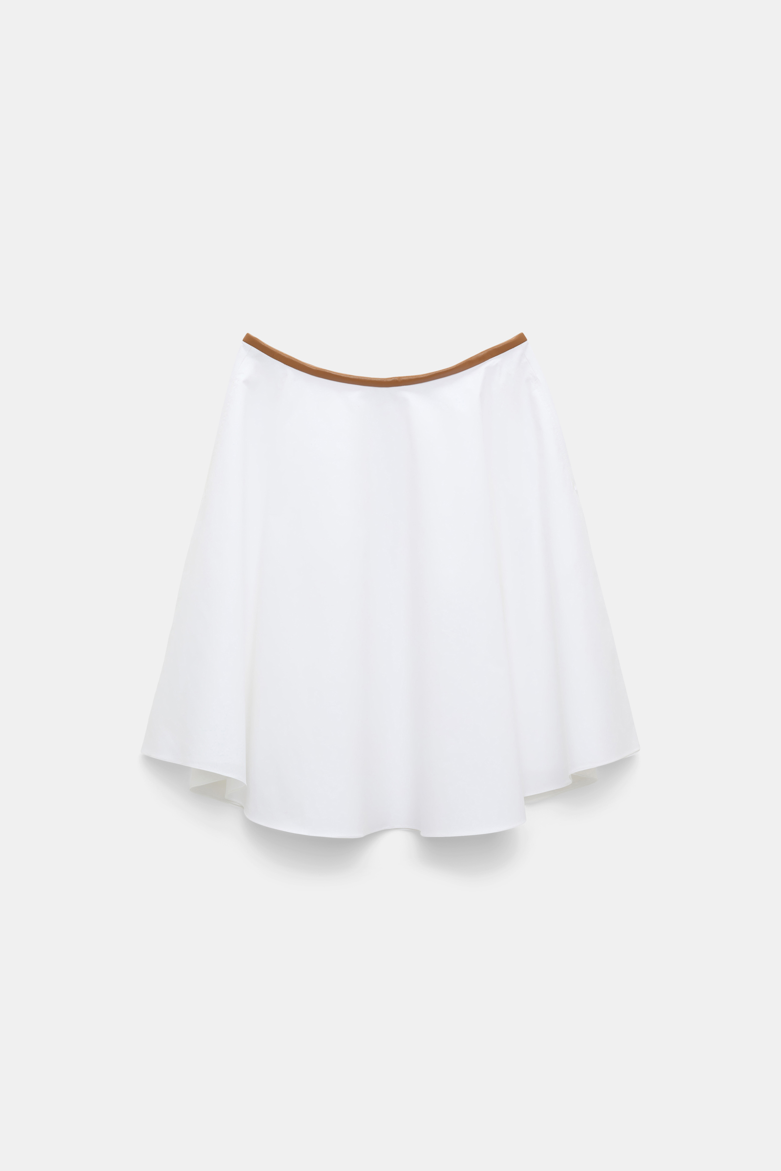 Dorothee Schumacher Cotton poplin swing skirt pure white