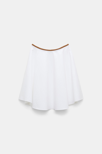 Dorothee Schumacher Cotton poplin swing skirt pure white