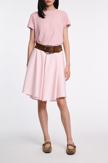 Dorothee Schumacher Cotton poplin swing skirt shadow rose