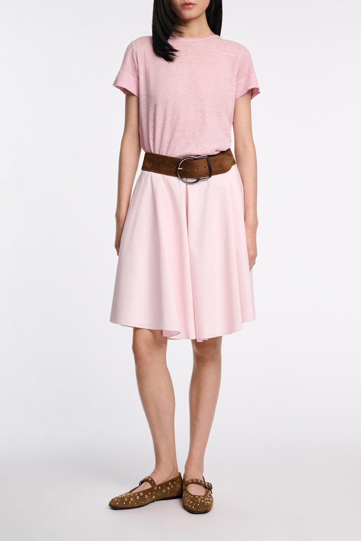 Dorothee Schumacher Cotton poplin swing skirt shadow rose
