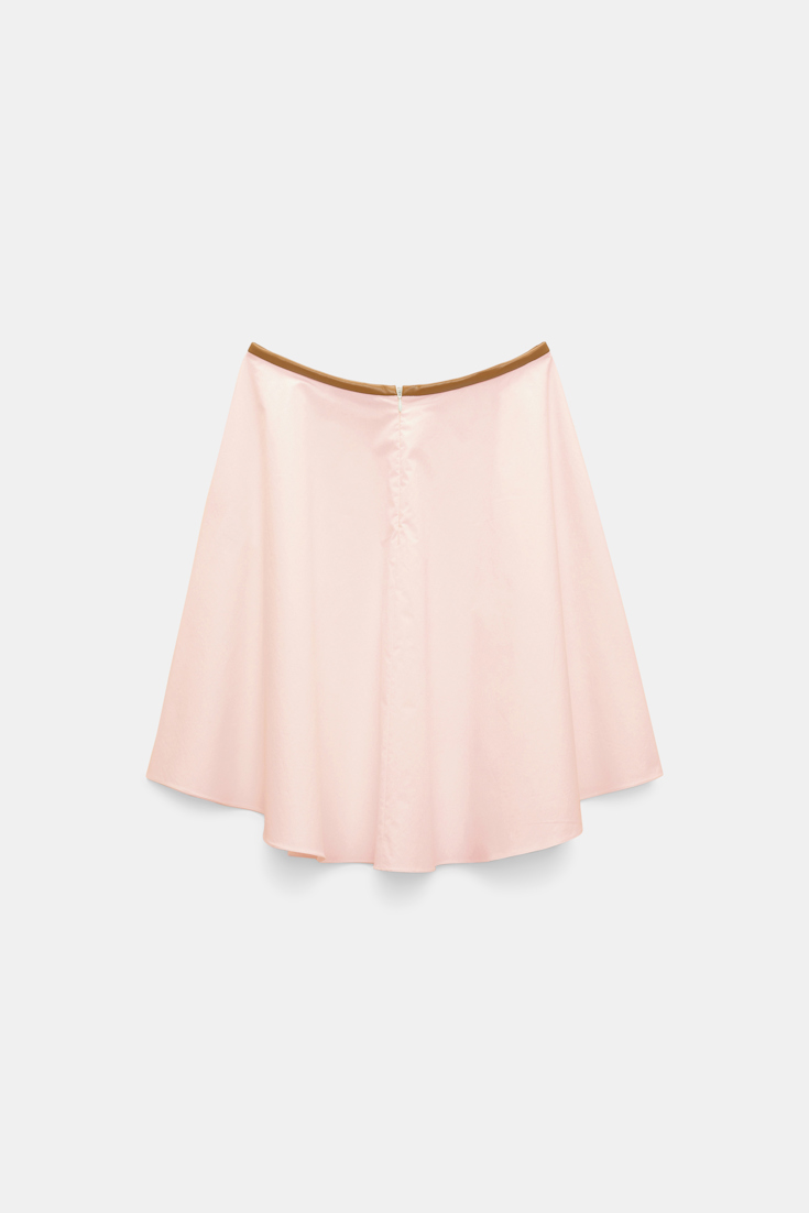 Dorothee Schumacher Cotton poplin swing skirt shadow rose