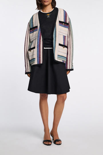 Dorothee Schumacher Cotton poplin swing skirt pure black