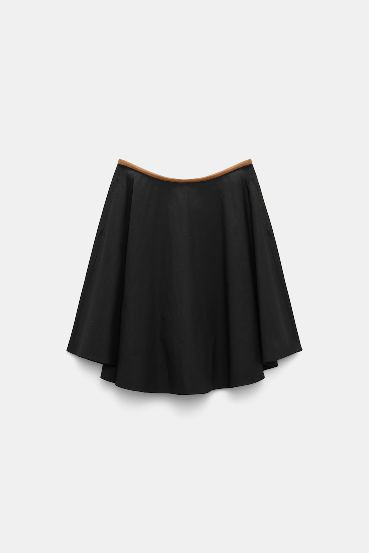 Dorothee Schumacher Tellerrock aus Baumwoll-Popeline pure black