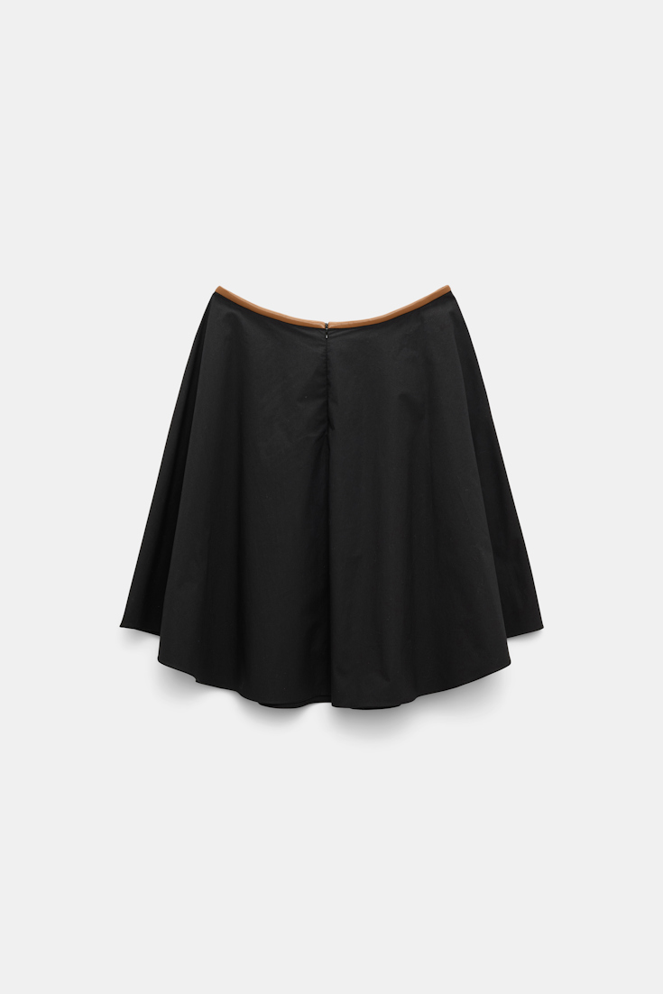 Dorothee Schumacher Tellerrock aus Baumwoll-Popeline pure black