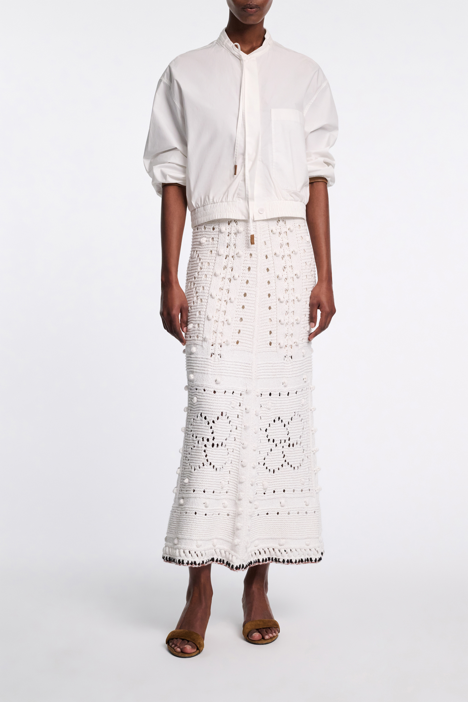 Dorothee Schumacher Cotton poplin blouson pure white