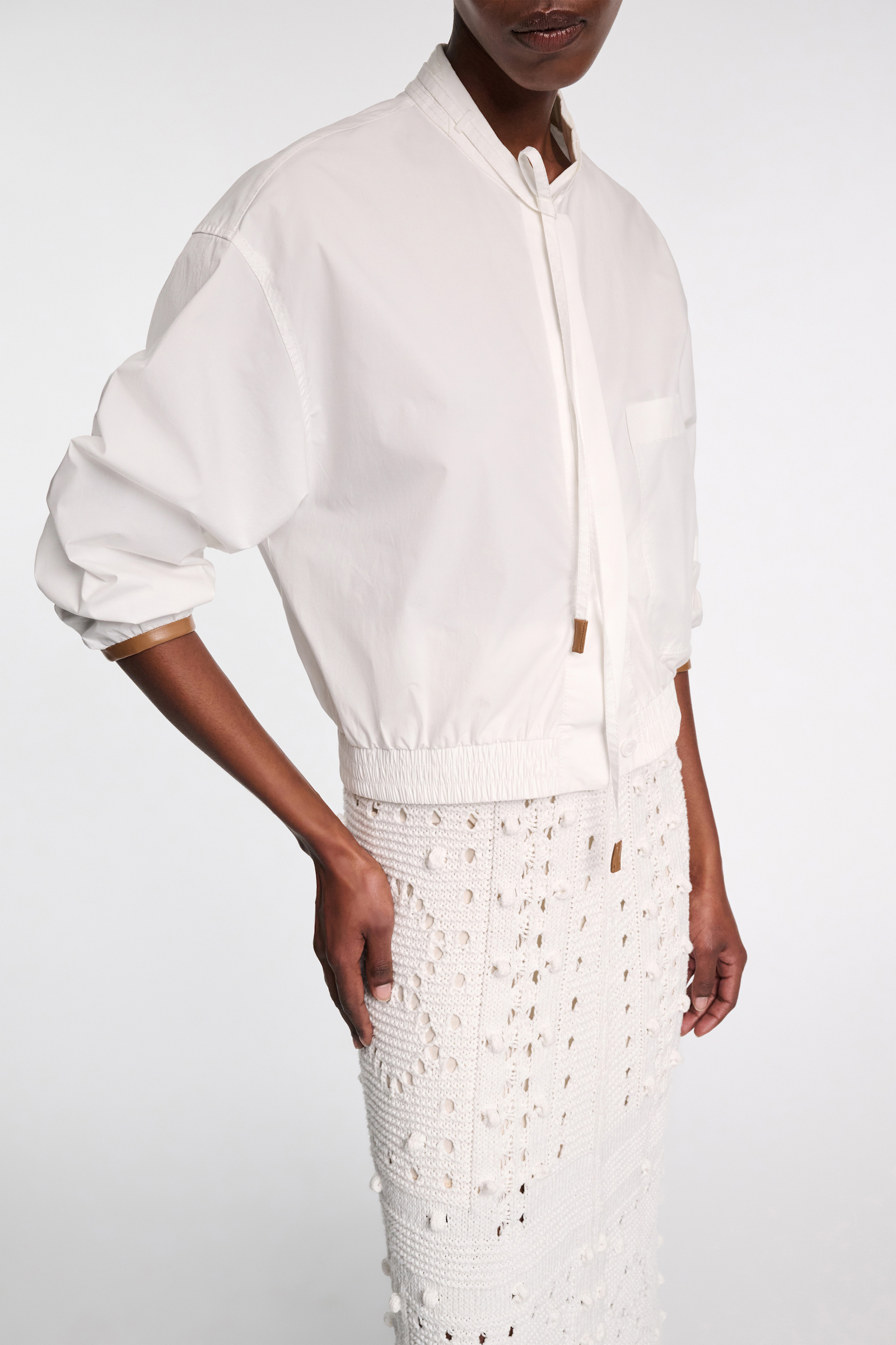 Dorothee Schumacher Cotton poplin blouson pure white