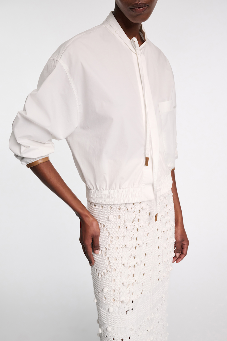 Dorothee Schumacher Cotton poplin blouson pure white