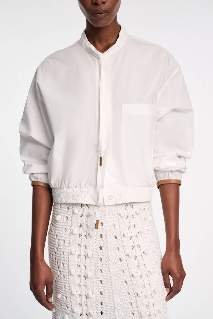 Dorothee Schumacher Cotton poplin blouson pure white