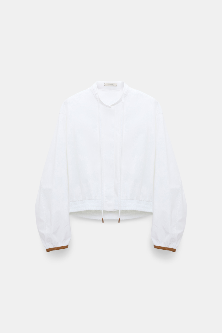 Dorothee Schumacher Cotton poplin blouson pure white