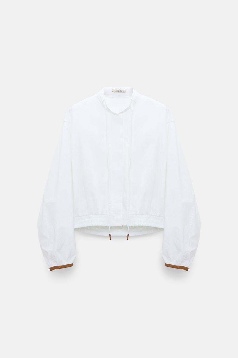 Dorothee Schumacher Cotton Poplin Blouson In White