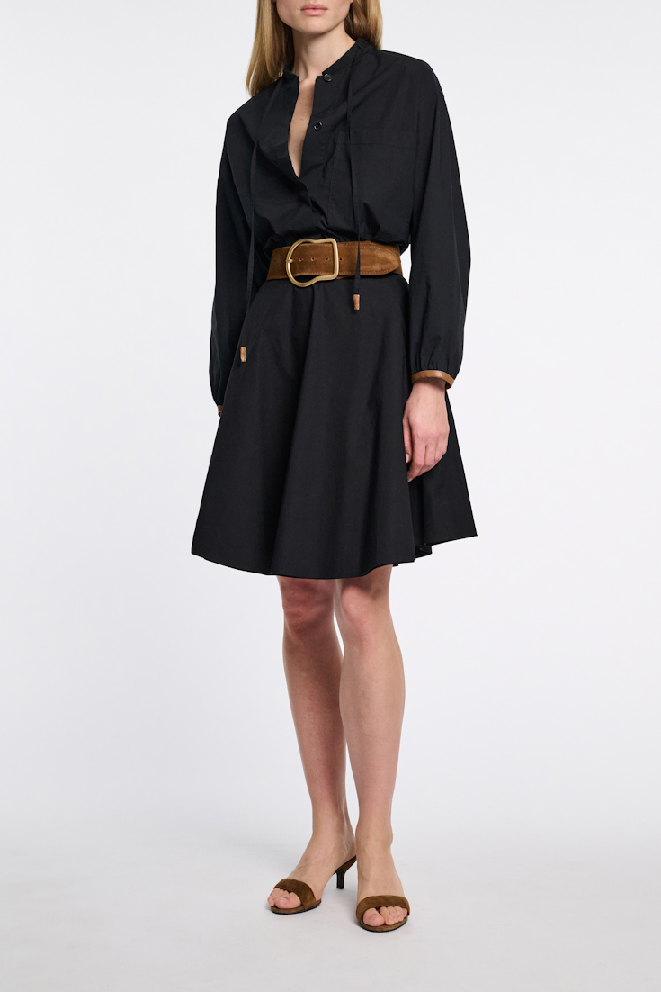 Dorothee Schumacher Cotton poplin blouson pure black