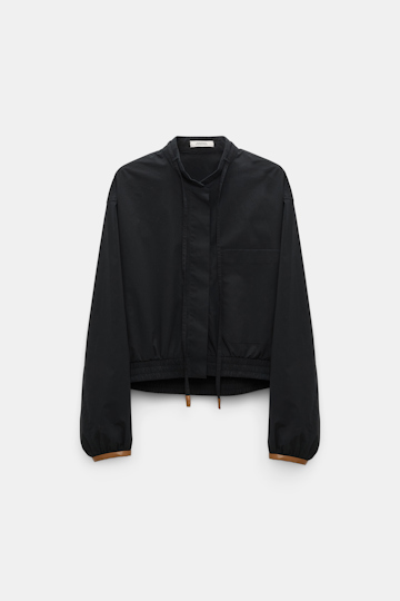 Dorothee Schumacher Cotton poplin blouson pure black