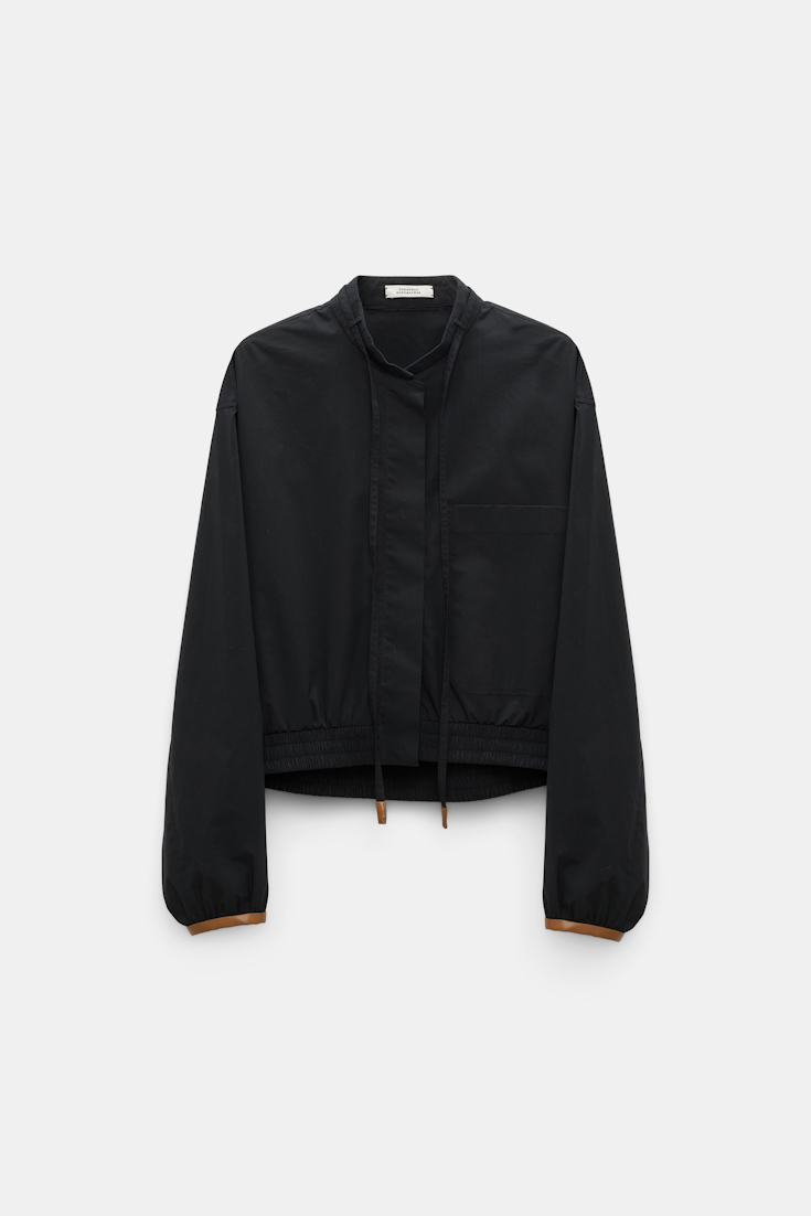 Dorothee Schumacher Cotton poplin blouson pure black