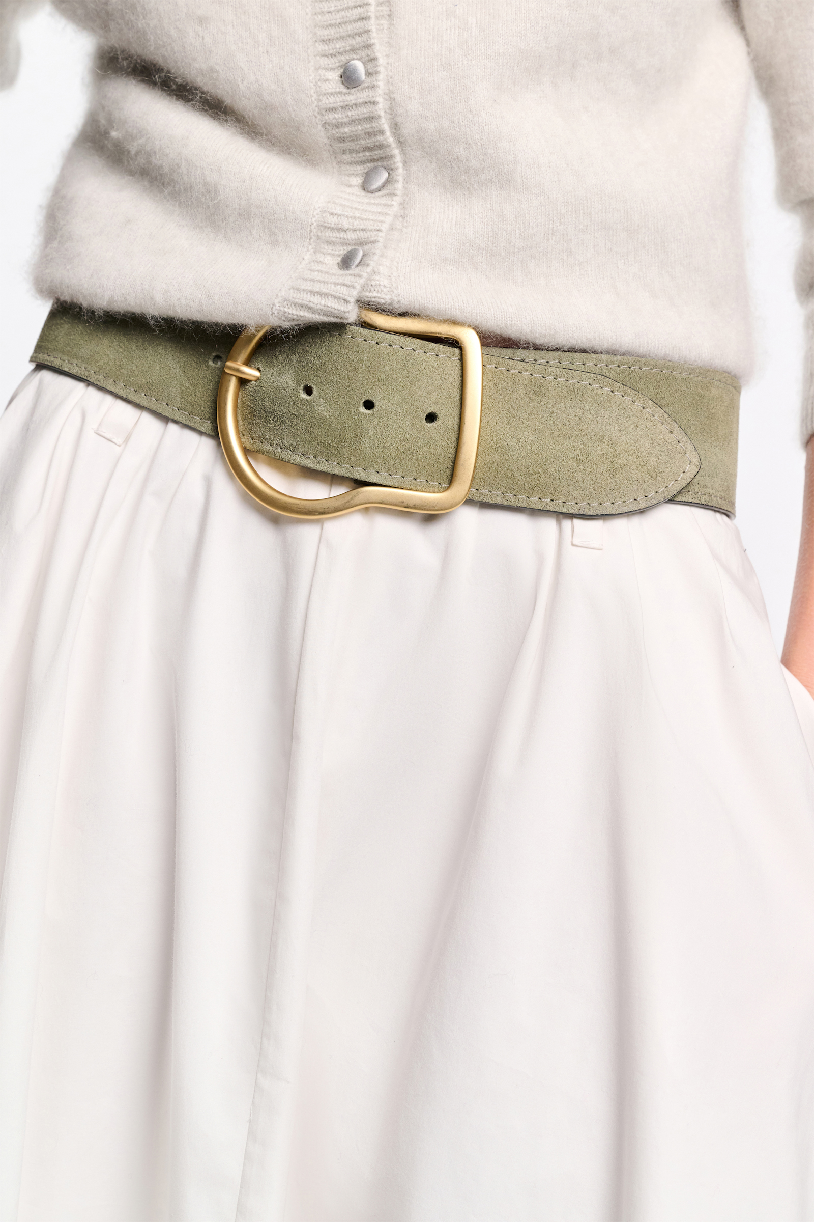 Dorothee Schumacher Cotton poplin midi skirt pure white