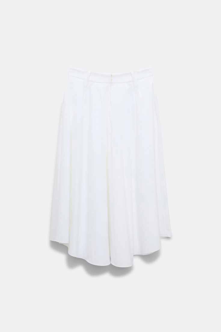 Dorothee Schumacher Cotton poplin midi skirt pure white