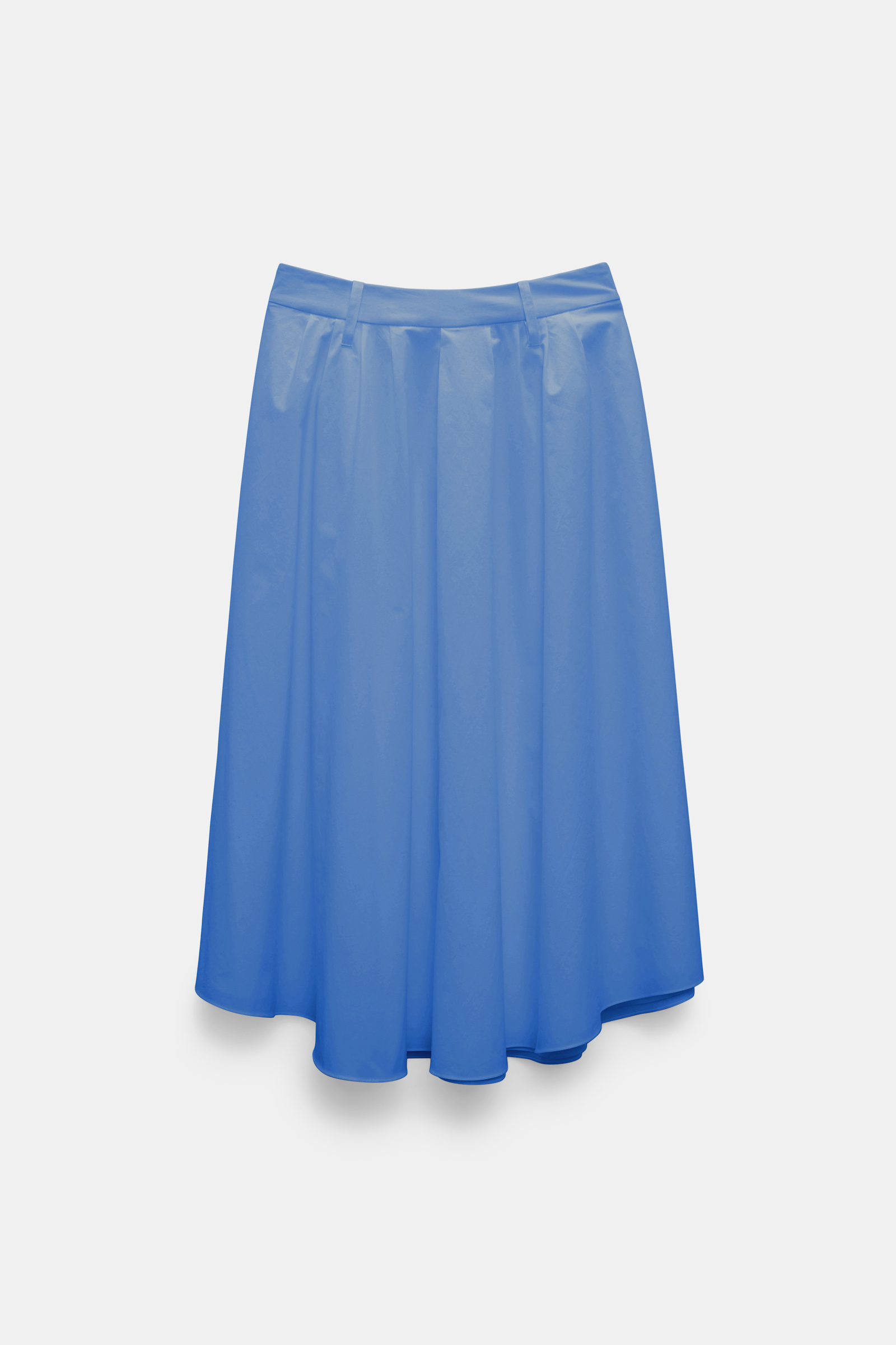 Dorothee Schumacher Cotton poplin midi skirt azure blue