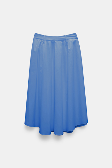 Dorothee Schumacher Cotton poplin midi skirt azure blue