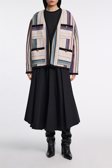 Dorothee Schumacher Cotton poplin midi skirt pure black