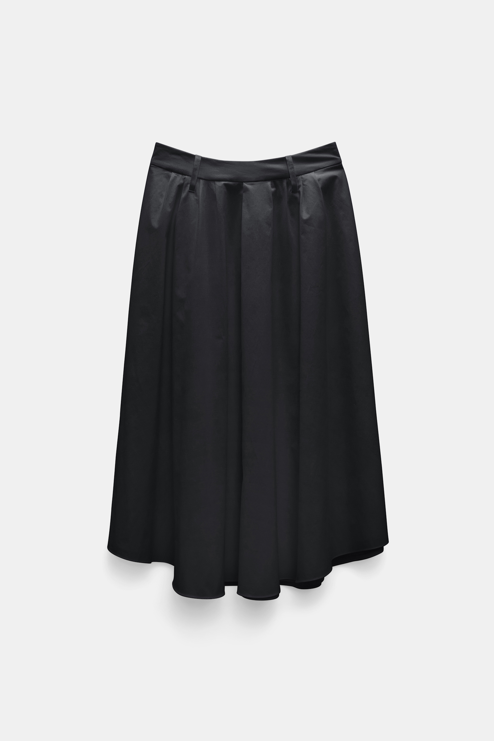 Dorothee Schumacher Midi-Rock aus Baumwoll-Popeline pure black