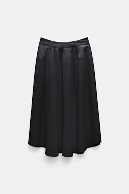Dorothee Schumacher Midi-Rock aus Baumwoll-Popeline pure black