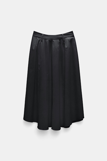 Dorothee Schumacher Midi-Rock aus Baumwoll-Popeline pure black