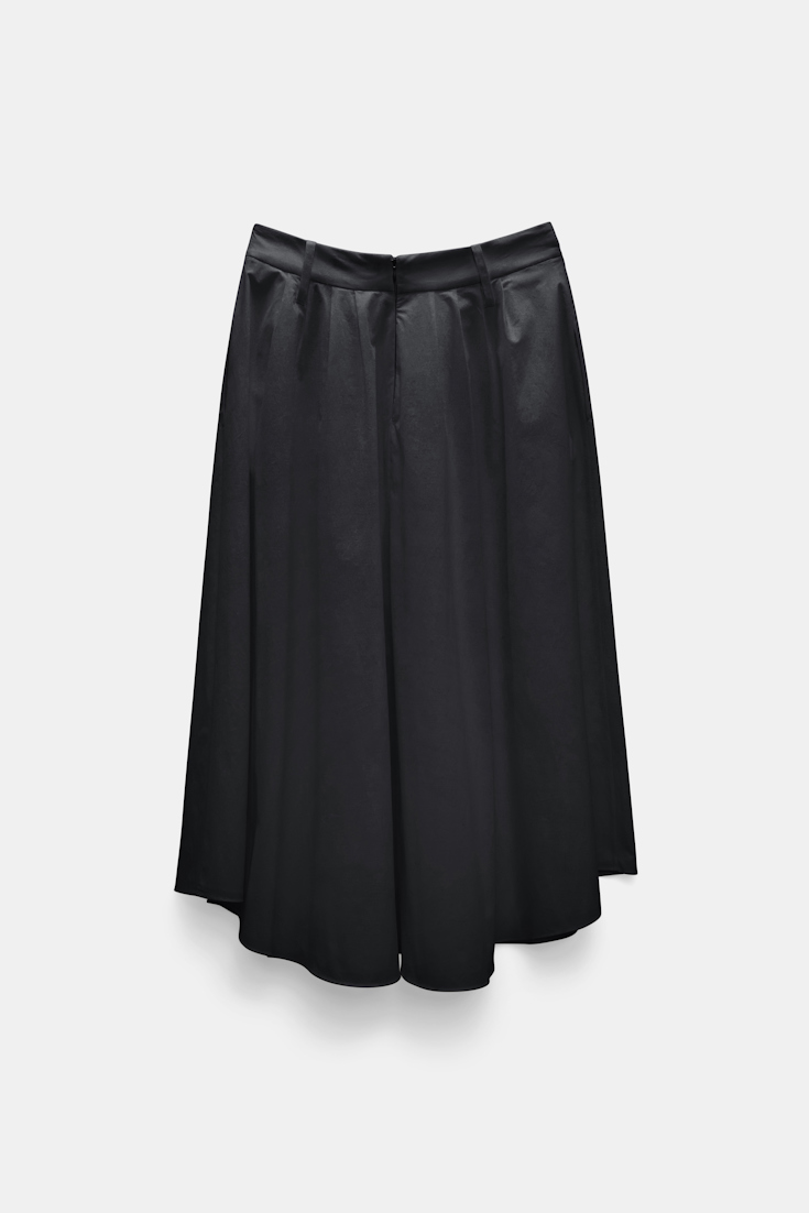 Dorothee Schumacher Midi-Rock aus Baumwoll-Popeline pure black