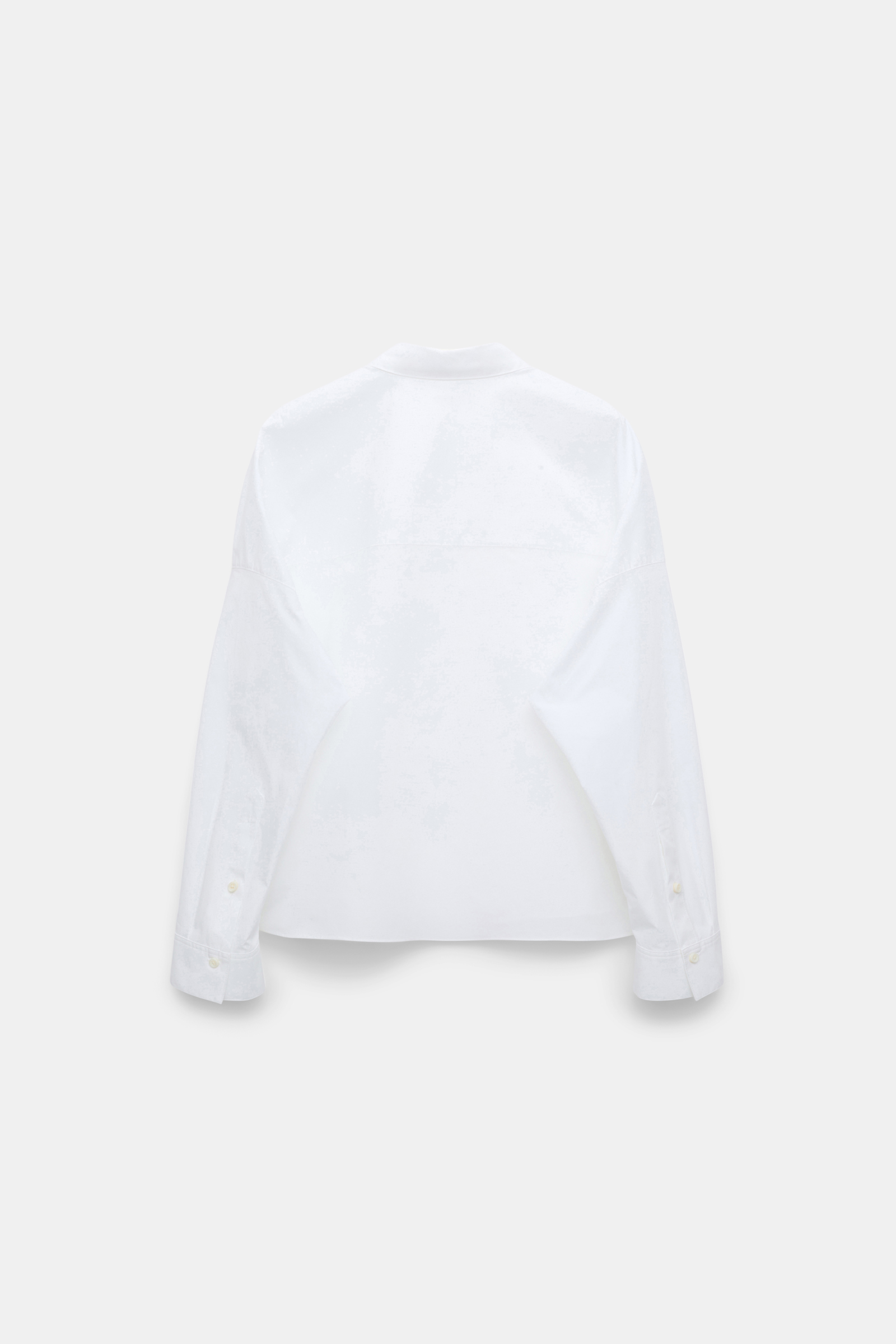 Dorothee Schumacher Bluse mit Spitzendetail aus Baumwoll-Popeline pure white