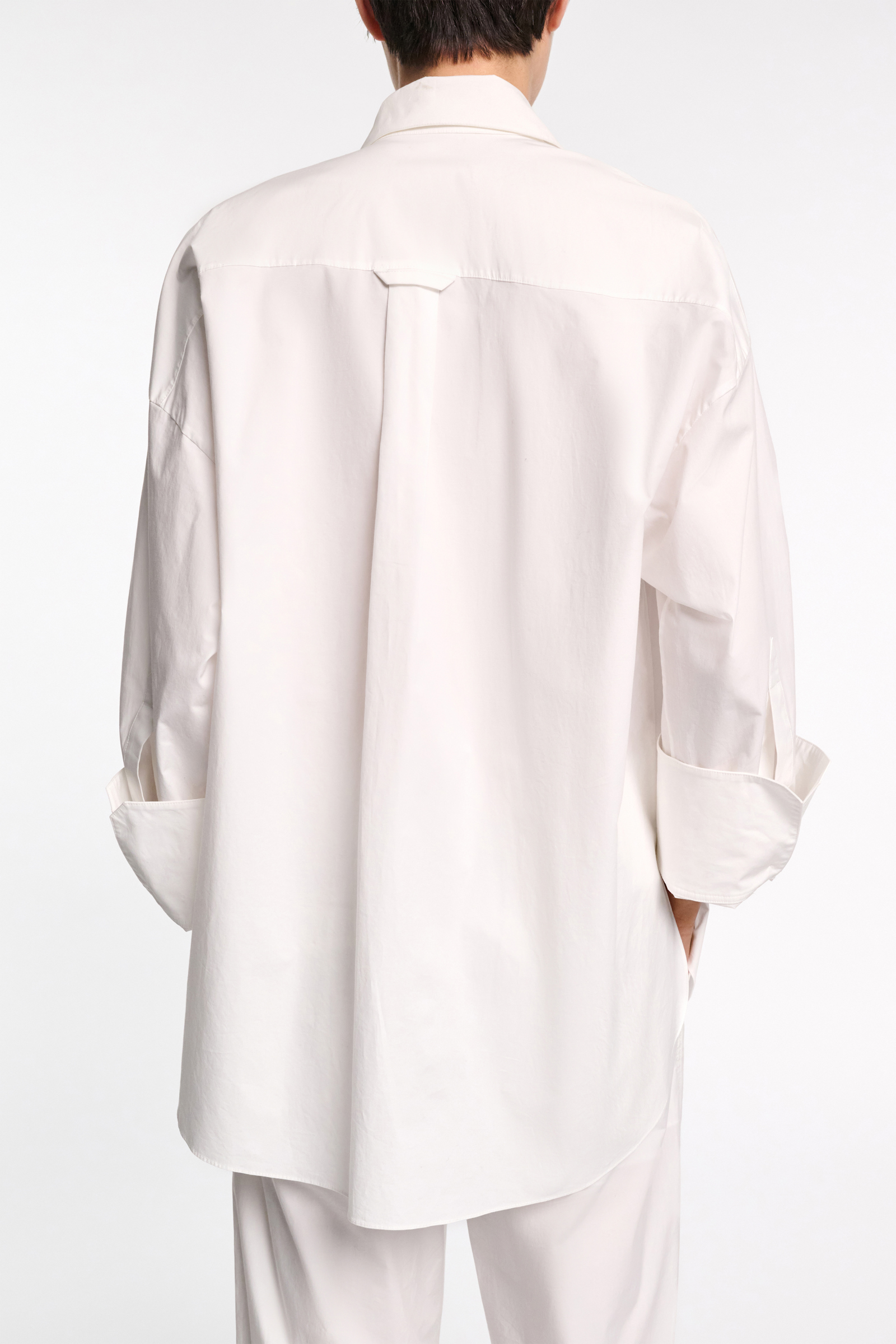Dorothee Schumacher Cotton poplin shirt with XL flower pure white