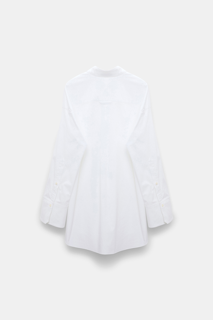 Dorothee Schumacher Cotton poplin shirt with XL flower pure white