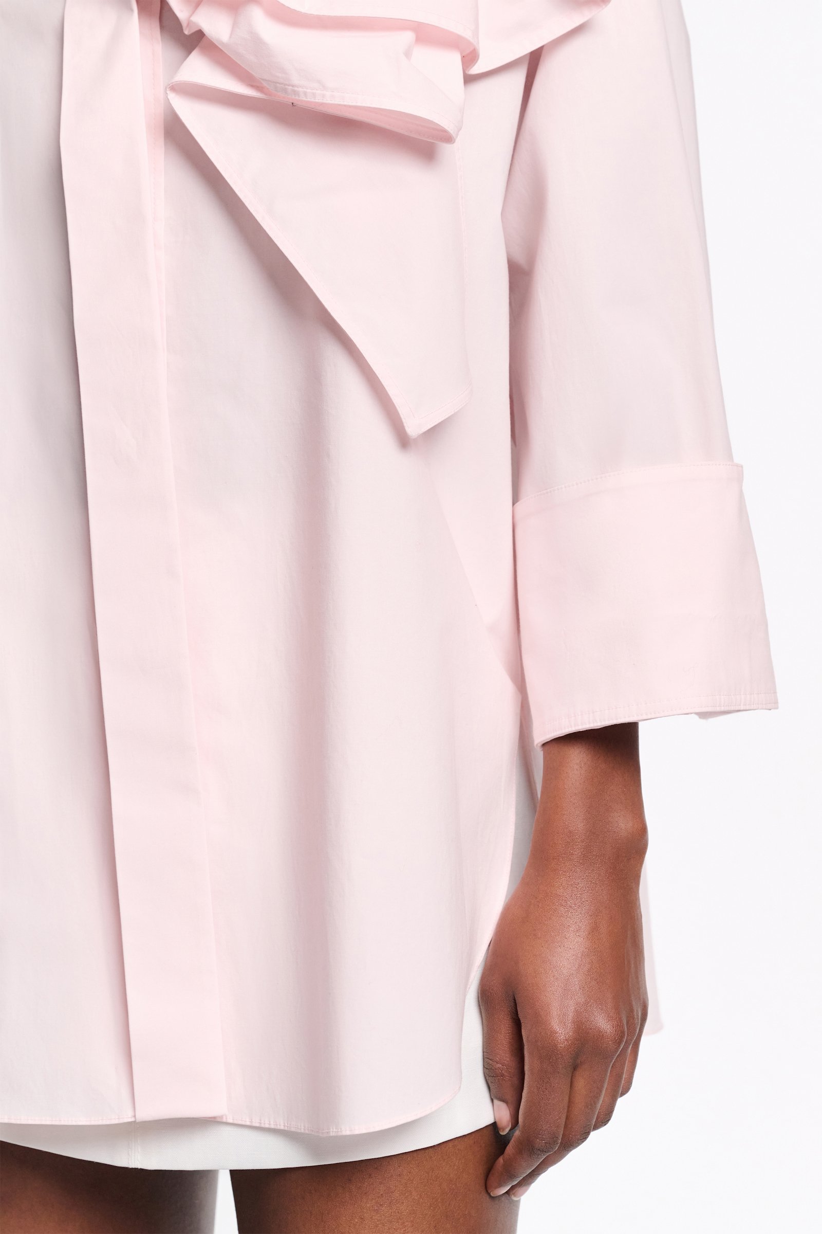 Dorothee Schumacher Cotton poplin shirt with XL flower shadow rose