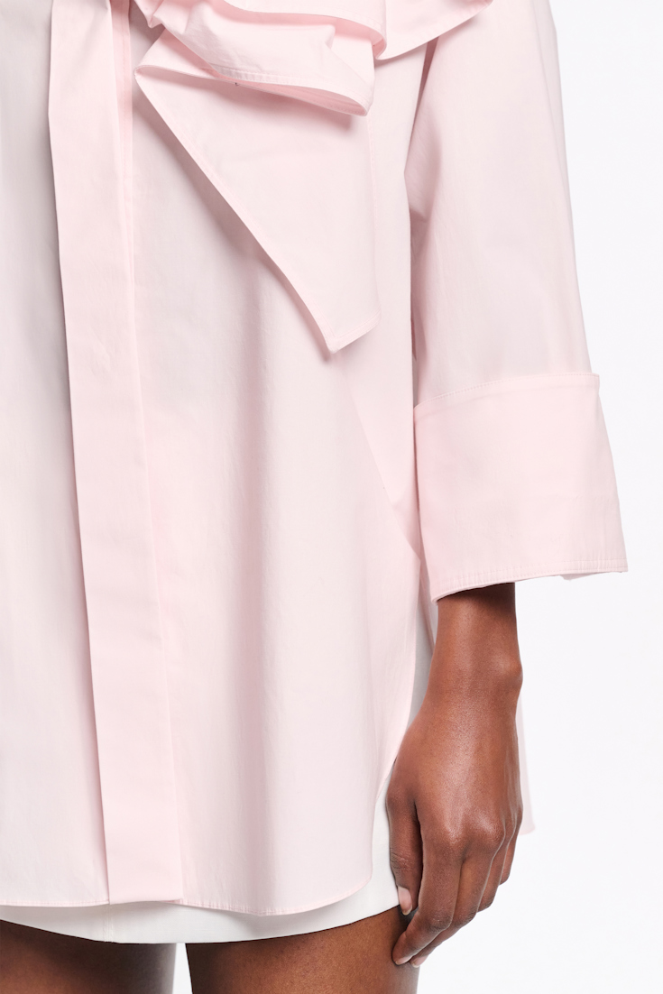 Dorothee Schumacher Cotton poplin shirt with XL flower shadow rose