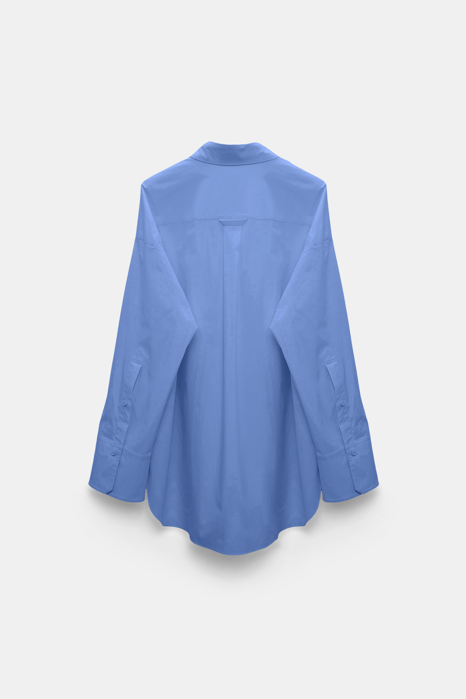 Dorothee Schumacher Cotton poplin shirt with XL flower azure blue