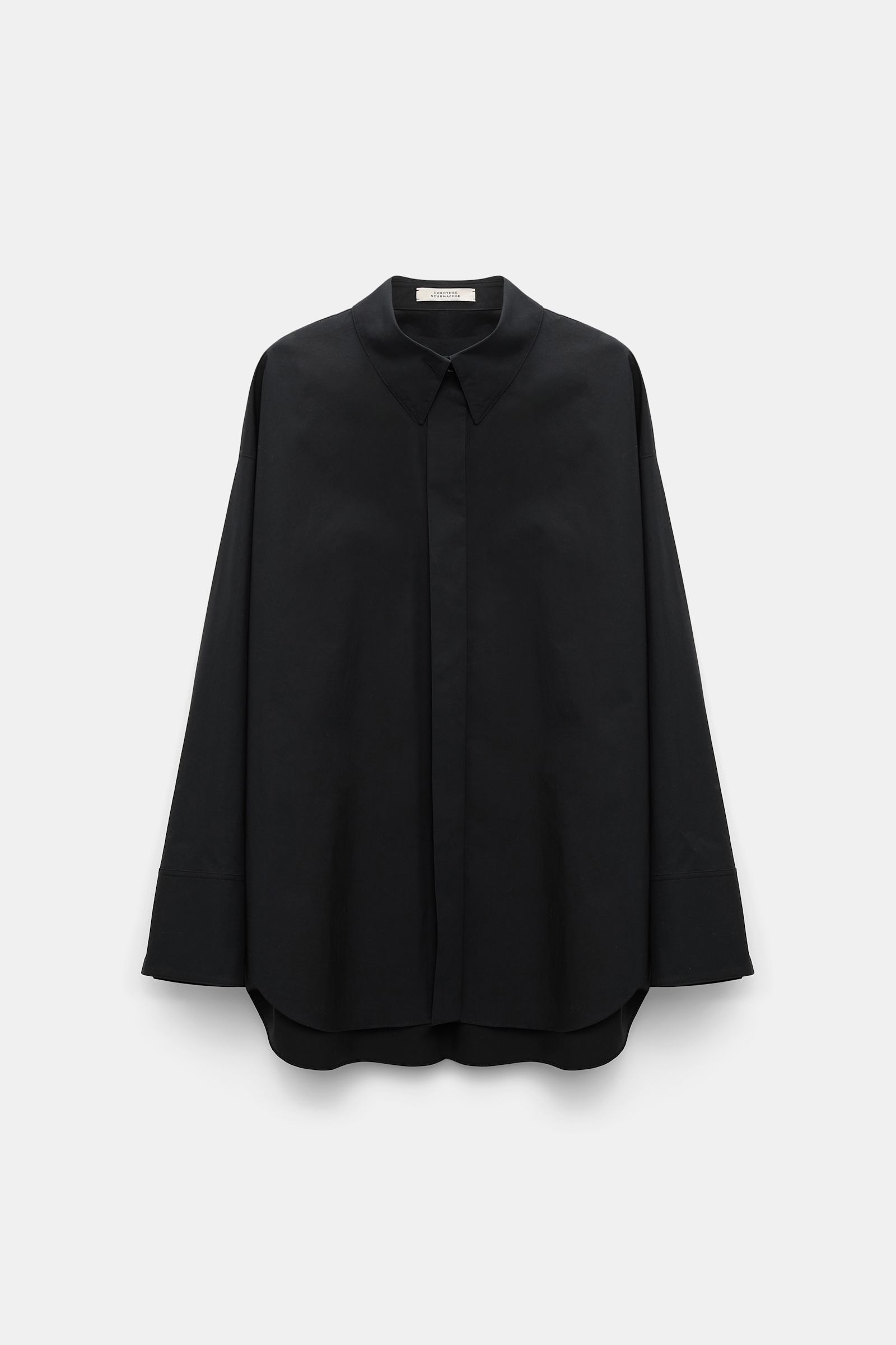 Dorothee Schumacher Bluse mit Maxi-Blumenbrosche pure black