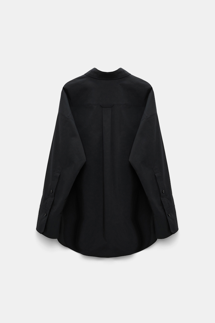Dorothee Schumacher Bluse mit Maxi-Blumenbrosche pure black