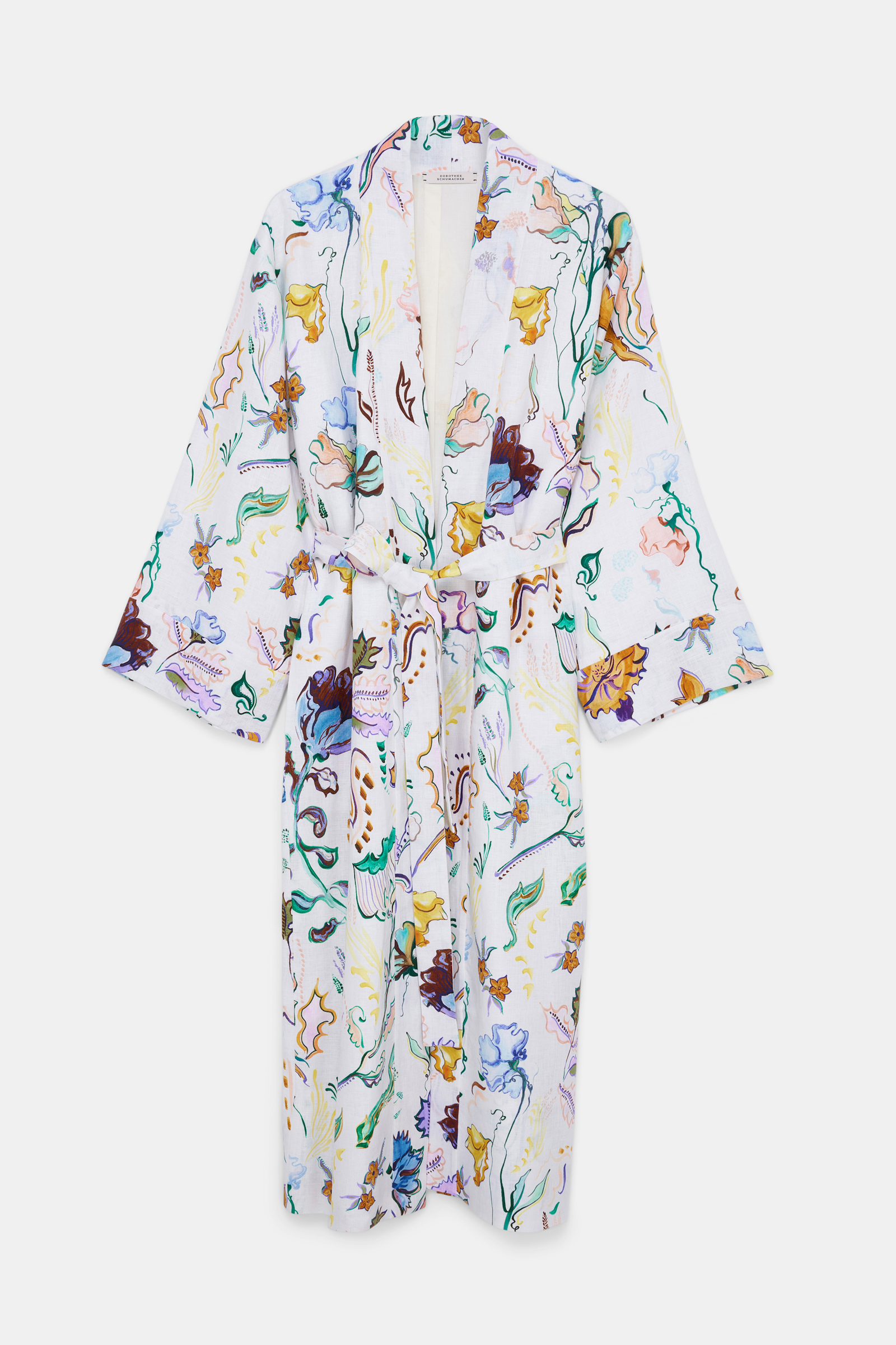 Dorothee Schumacher Kaftan Mantel aus Leinen mit Signature-Print Fairy Flower Print