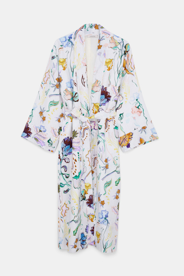 Dorothee Schumacher Printed linen caftan coat Wicked Flower Print