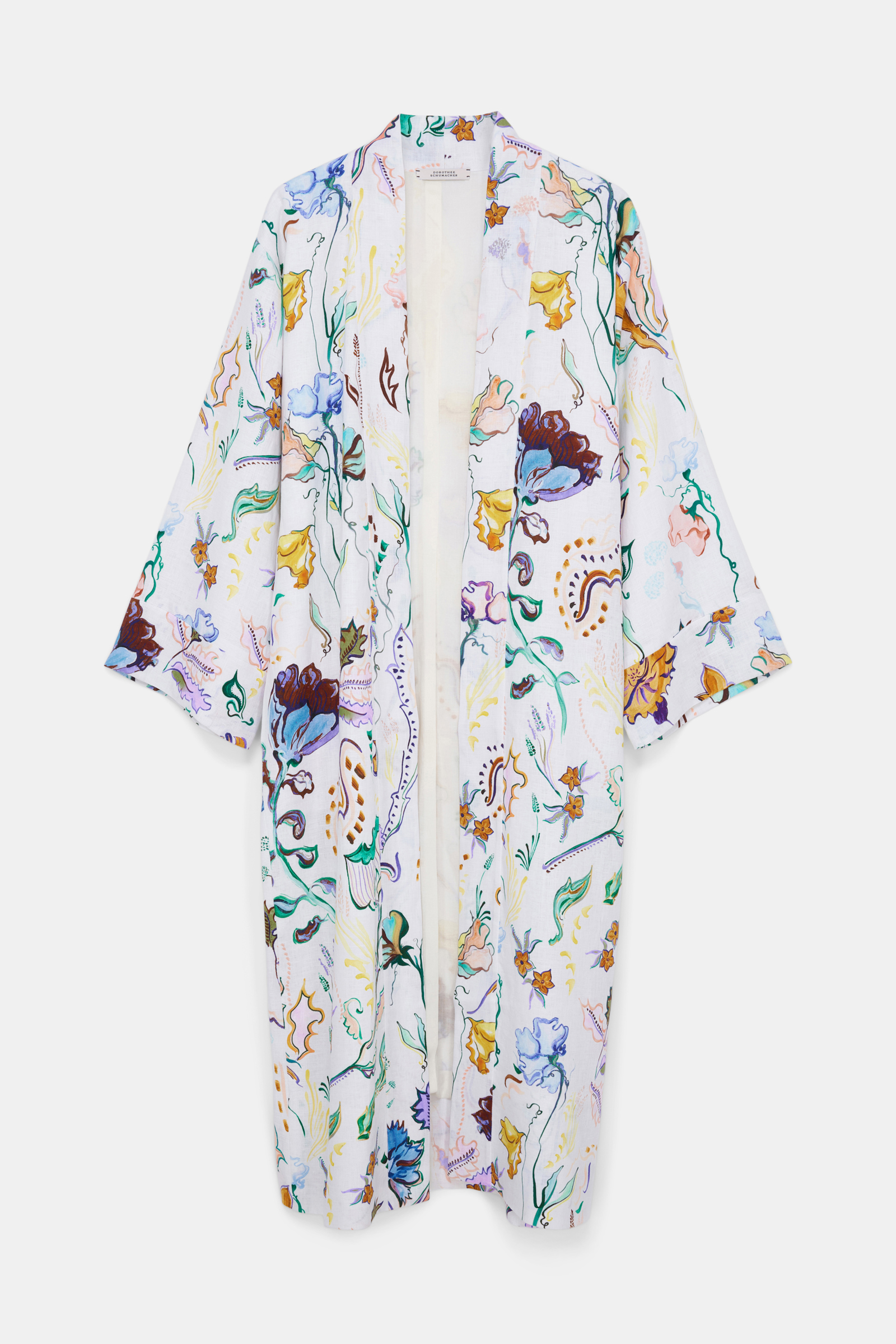 Dorothee Schumacher Kaftan Mantel aus Leinen mit Signature-Print Fairy Flower Print