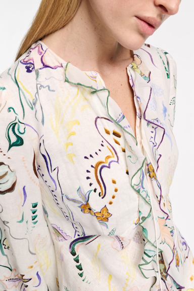 Dorothee Schumacher Midi-Kleid aus Leinen mit Signature-Print Fairy Flower Print