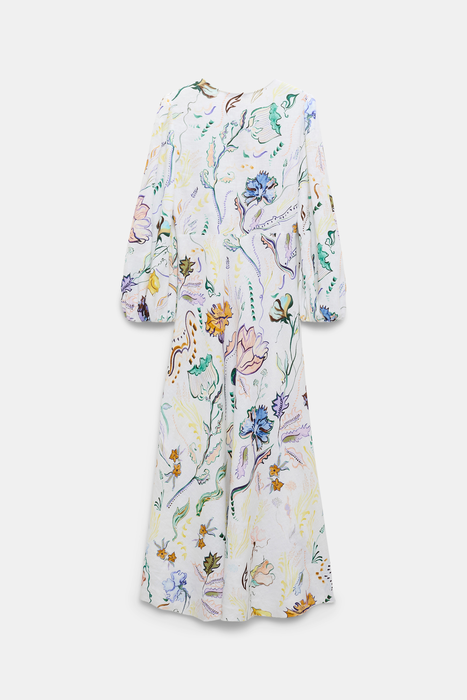 Dorothee Schumacher Midi-Kleid aus Leinen mit Signature-Print Fairy Flower Print