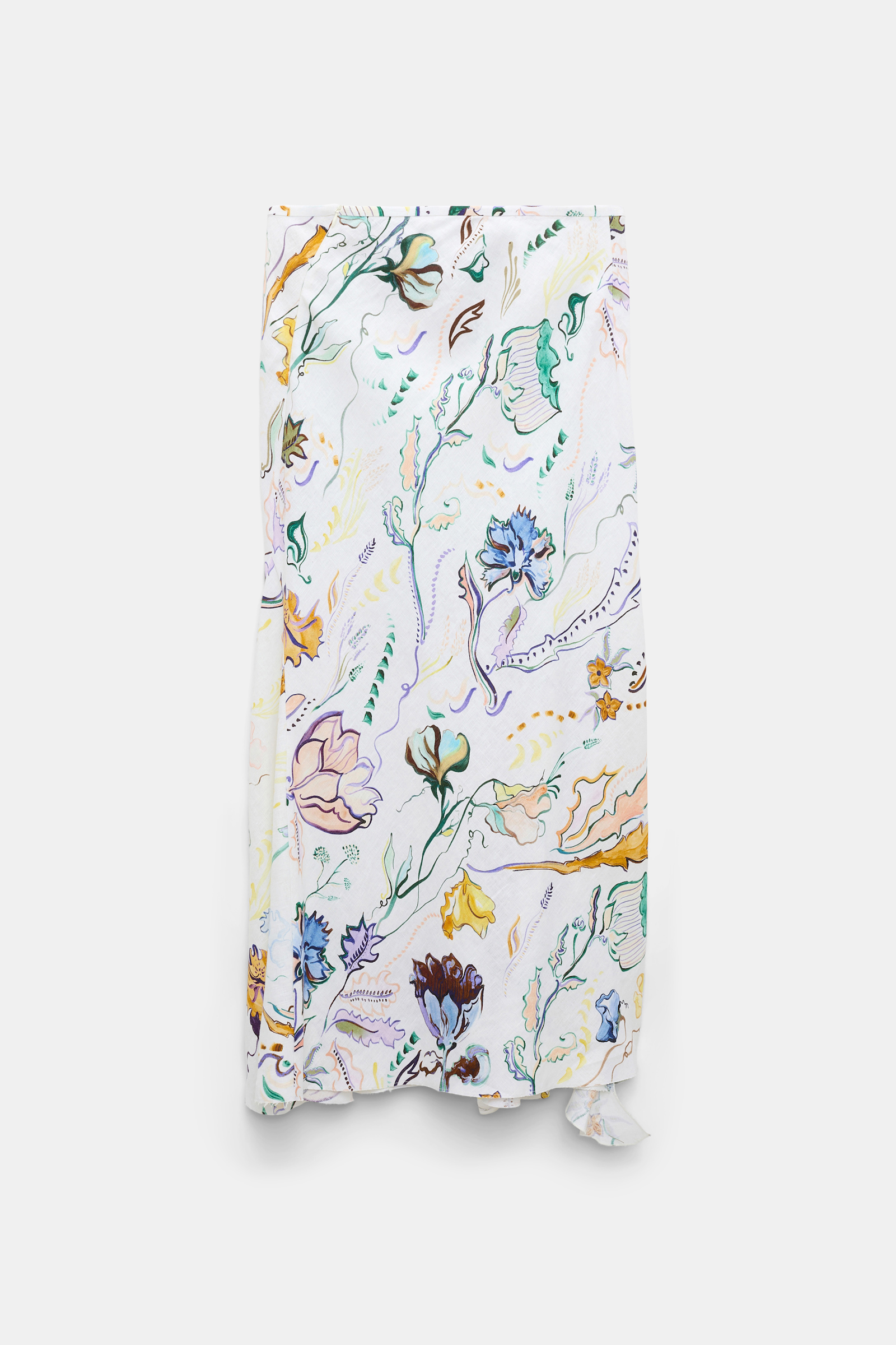 Dorothee Schumacher Printed linen bias cut maxi skirt Wicked Flower Print