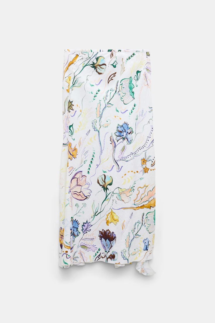Dorothee Schumacher Printed linen bias cut maxi skirt Wicked Flower Print