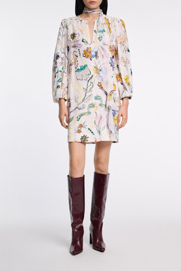Dorothee Schumacher Printed linen shift dress Wicked Flower Print