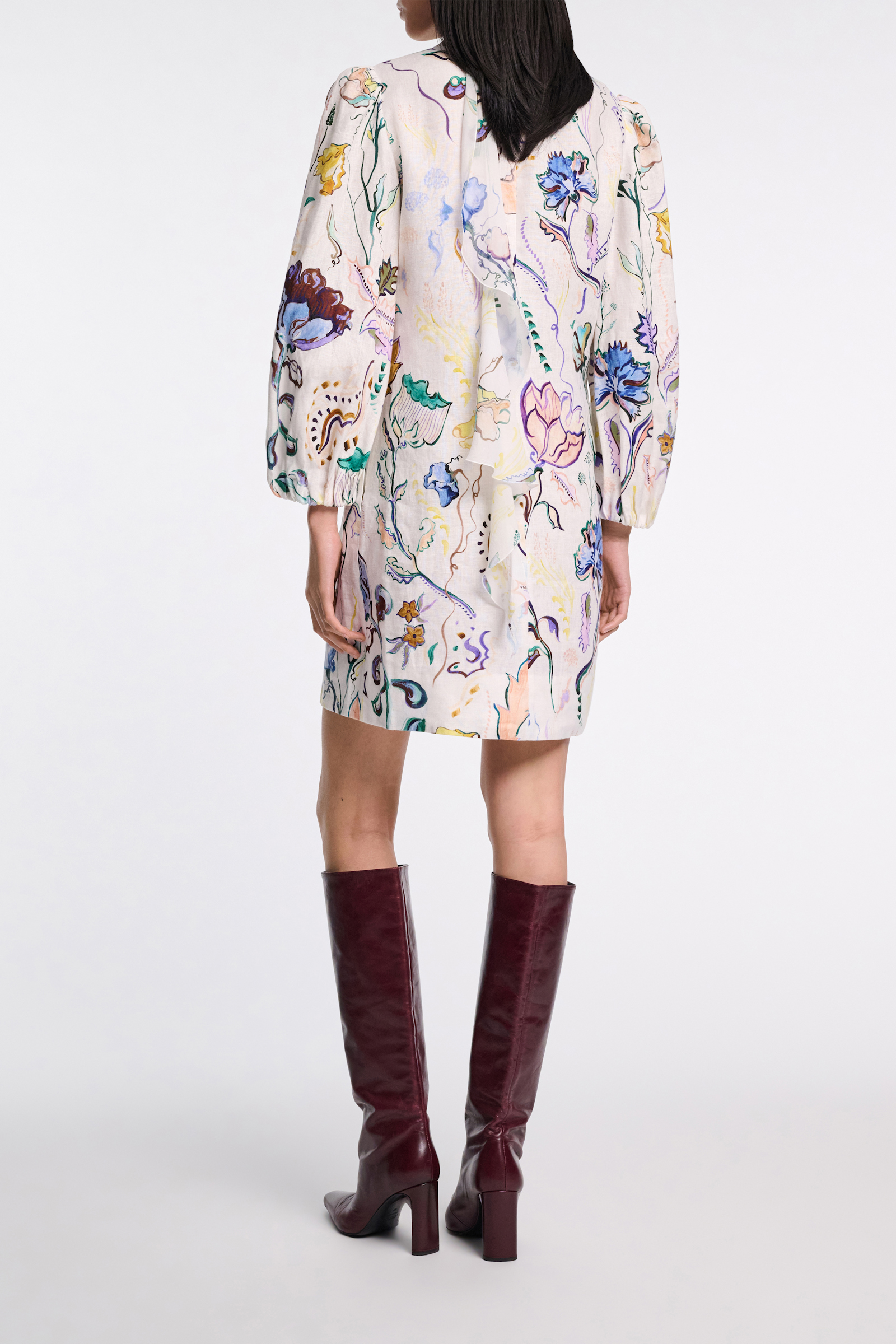 Dorothee Schumacher Shift Kleid aus Leinen mit Signature-Print Fairy Flower Print