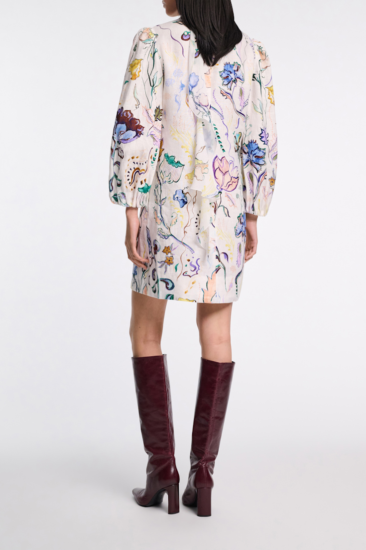 Dorothee Schumacher Shift Kleid aus Leinen mit Signature-Print Fairy Flower Print