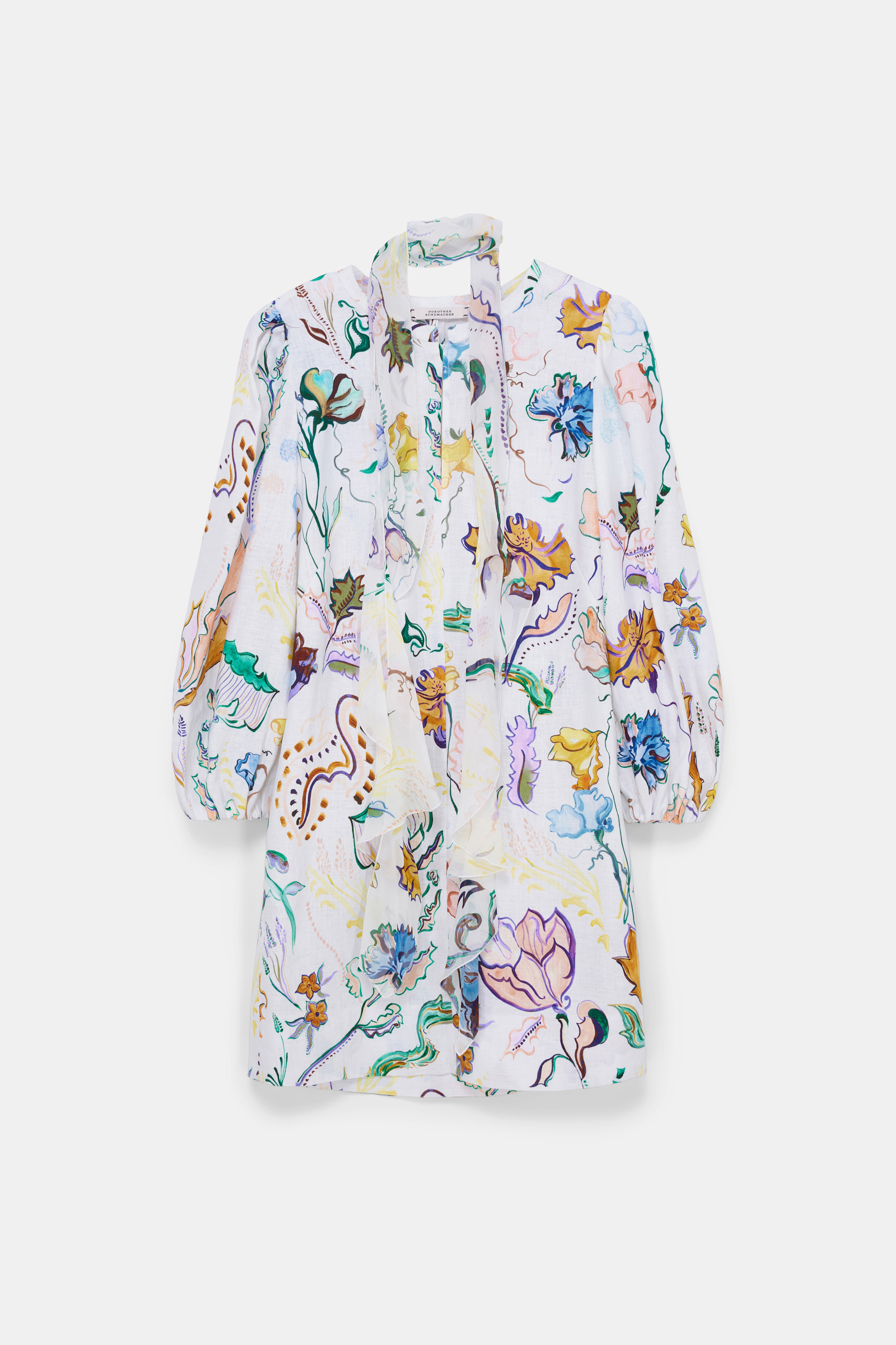 Dorothee Schumacher Shift Kleid aus Leinen mit Signature-Print Fairy Flower Print