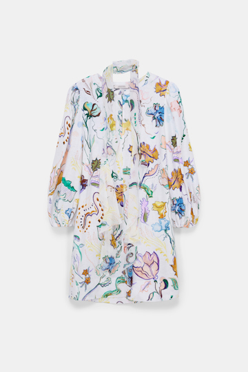 Dorothee Schumacher Printed linen shift dress Wicked Flower Print