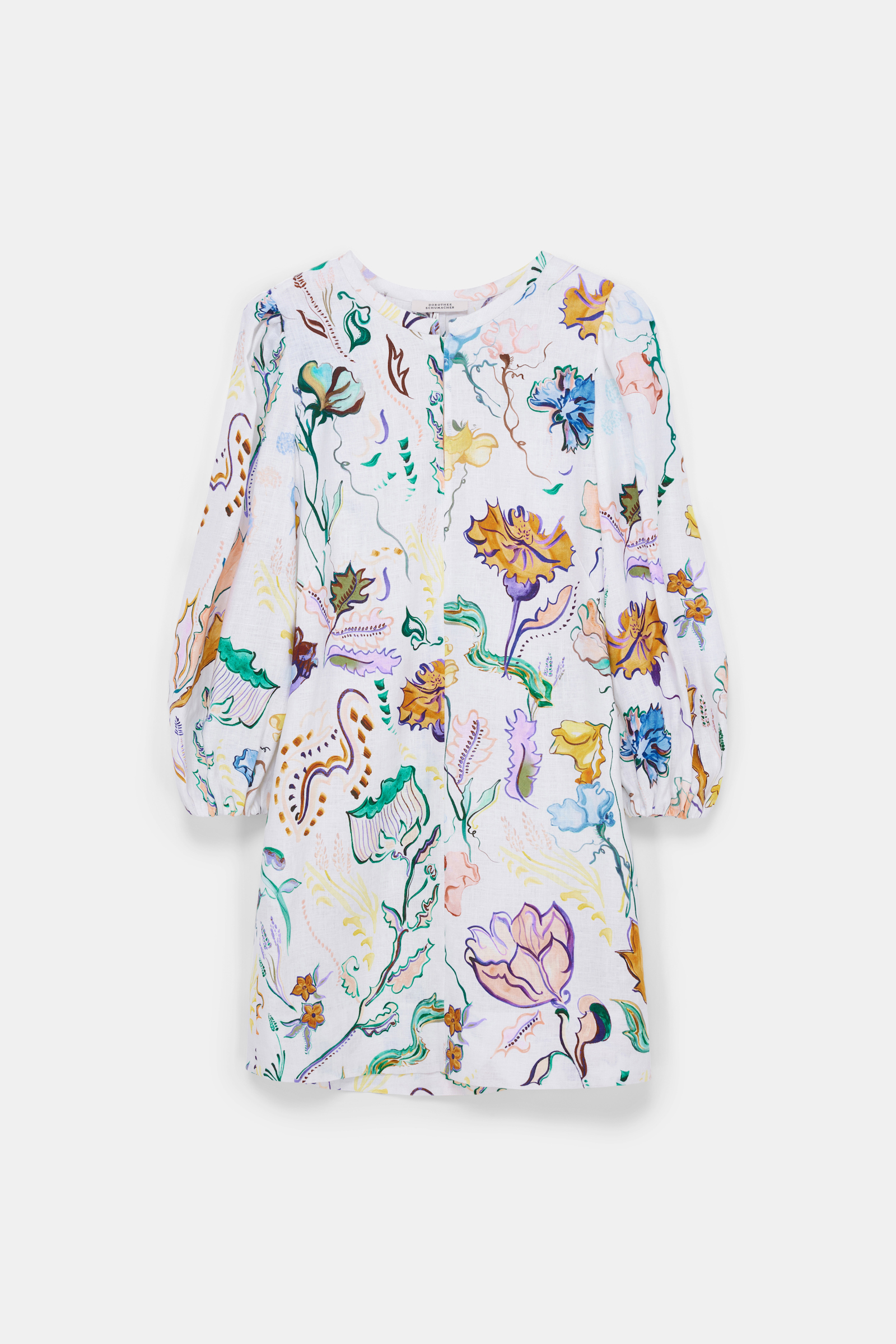 Dorothee Schumacher Shift Kleid aus Leinen mit Signature-Print Fairy Flower Print