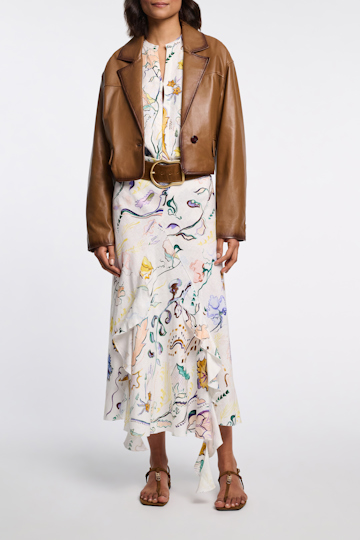Dorothee Schumacher Bluse aus Leinen mit Signature-Print Fairy Flower Print