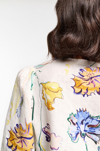 Dorothee Schumacher Printed linen slim cut blouse Wicked Flower Print